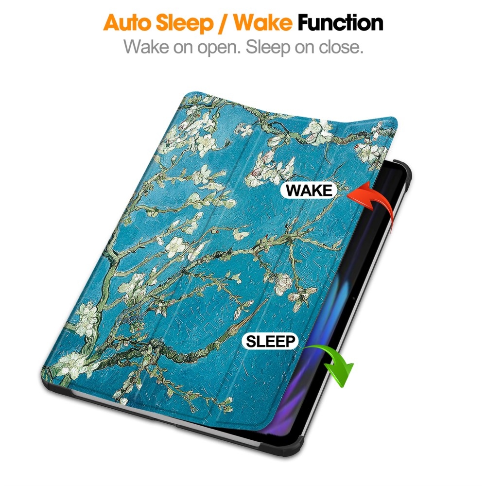 Patty intelligens pozicionáló táblagép tok Xiaomi Pad 7/7 Pro - fehér virágok