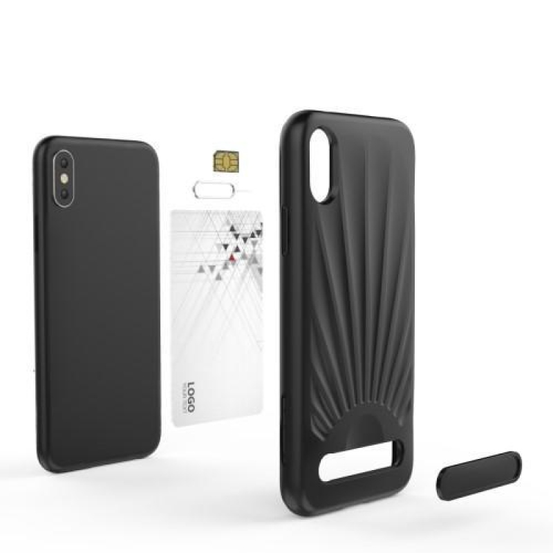 Tengeri zselés tok csuklós állvánnyal iPhone X készülékhez - piros