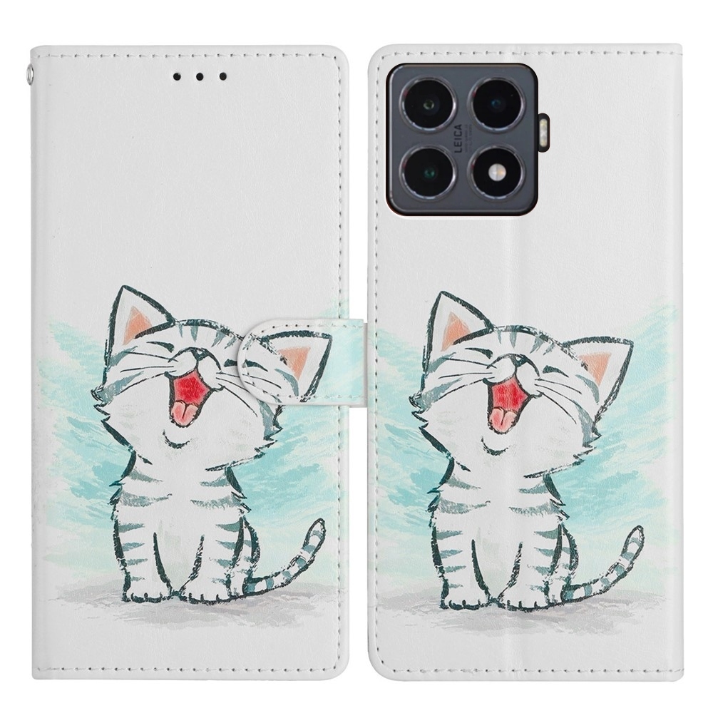 Biztonságos könyv tok a Xiaomi 15T Pro-hoz - rajzfilm cica