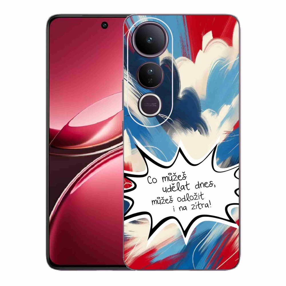 Gél borító mmCase a Vivo V50 Lite 4G/5G készülékhez - vicces szöveg 9 fehér háttér