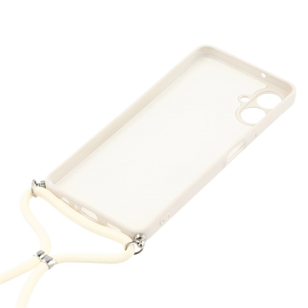 Bélés zselés tok húzózsinórral Samsung Galaxy A07 4G - fehér