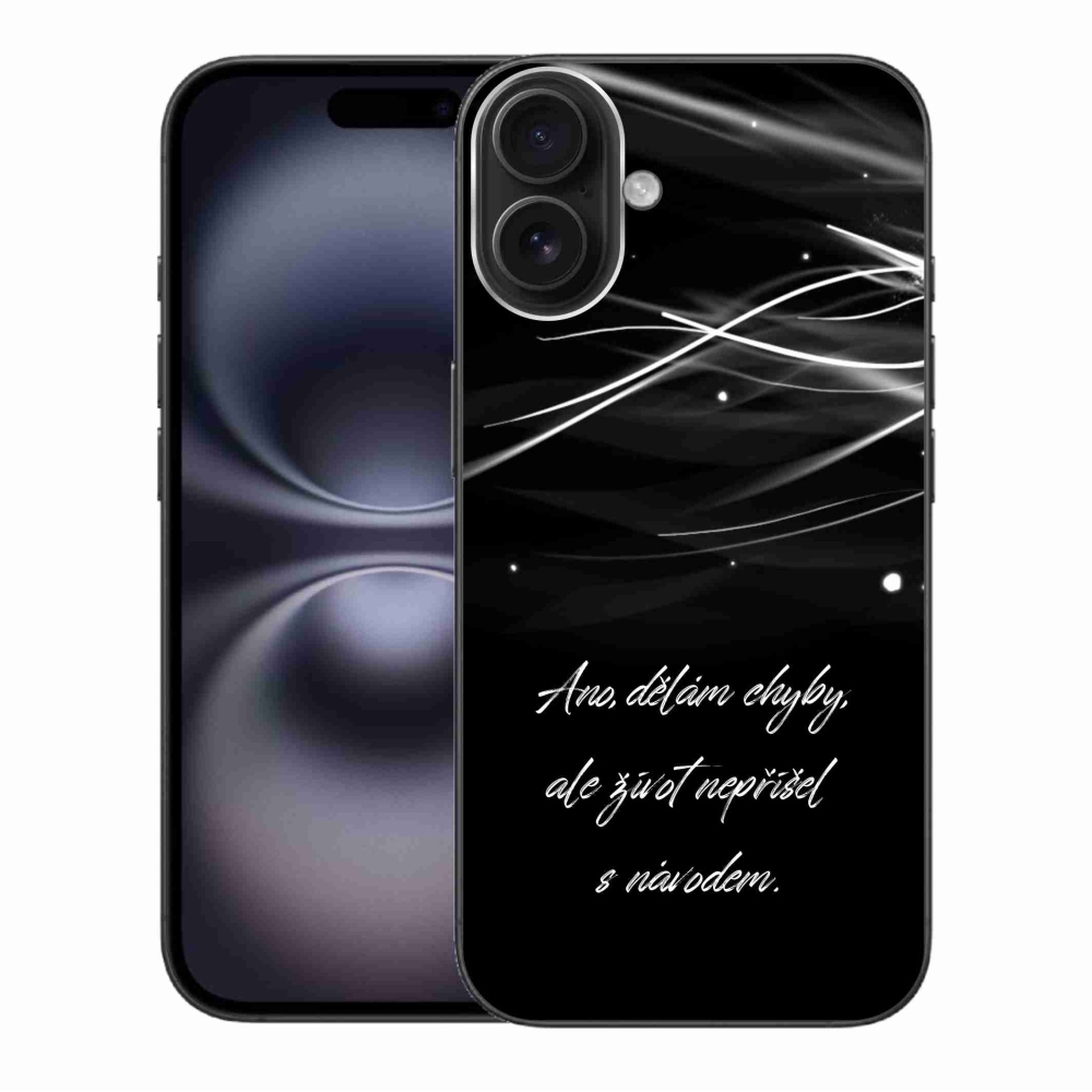 Zselés borítás mmCase iPhone 16 Plus készülékhez - idézőjel fekete háttér