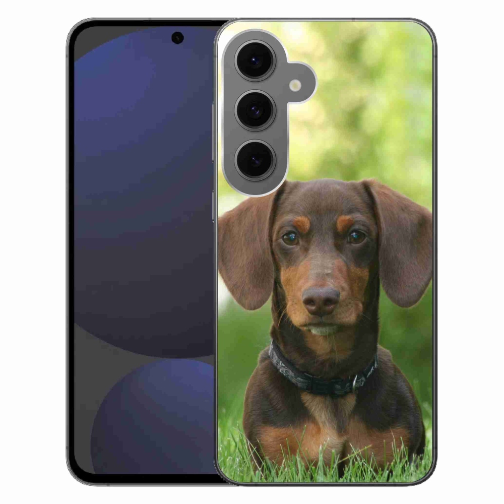 Gél tok mmCase Samsung Galaxy S24 FE készülékhez - barna tacskó