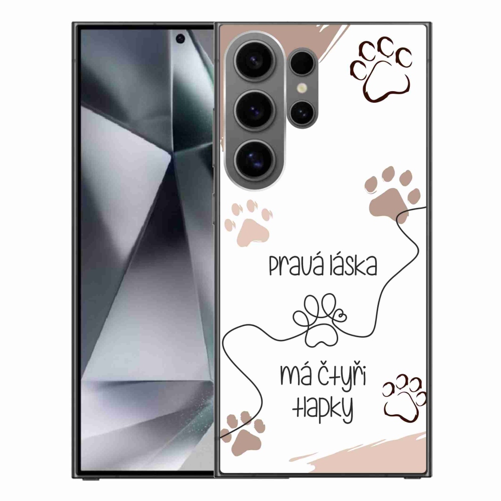 Gél borítás mmCase Samsung Galaxy S24 Ultra készülékhez - kutyamotívum 1 fehér háttér