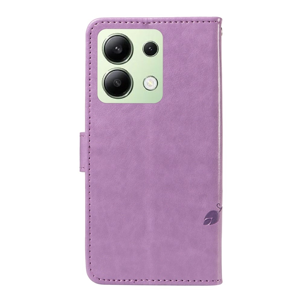 Virágos könyv tok Xiaomi Redmi Note 13-hoz - lila