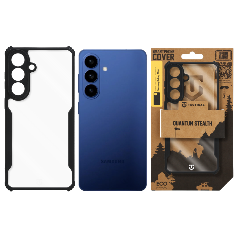 Tactical Quantum Stealth Cover for Samsung Galaxy S26+ Clear/Black (átlátszó/fekete)