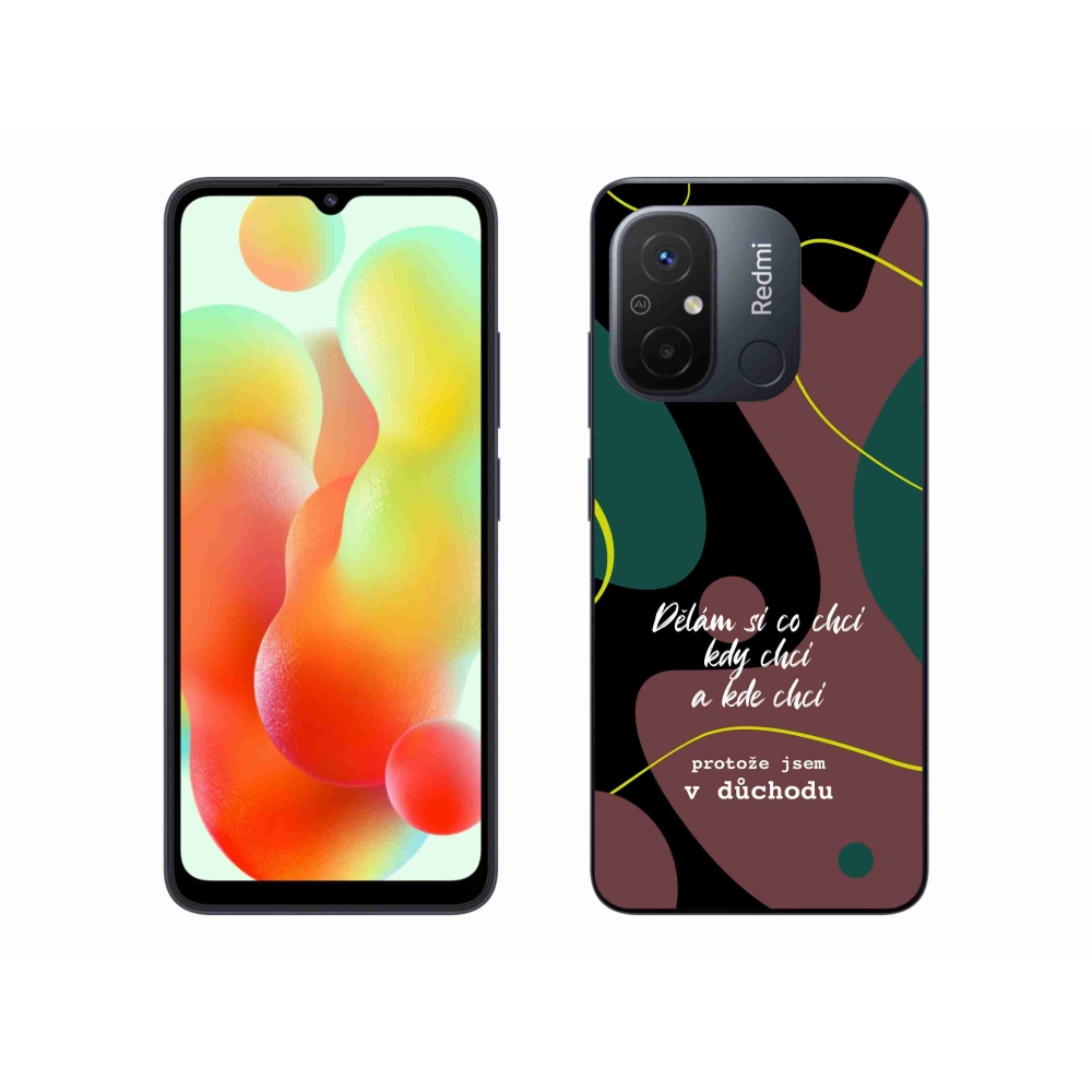 Gél borító mmCase a Xiaomi Redmi 12C-hez - vicces szöveg 10 fekete háttérrel