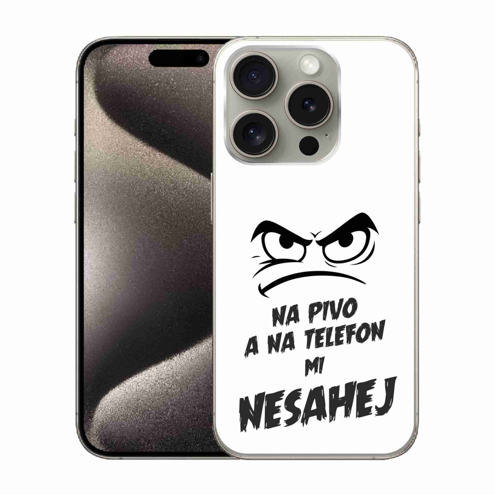 Gél borítás mmCase iPhone 15 Pro készülékhez - sör motívum 2 fehér háttér