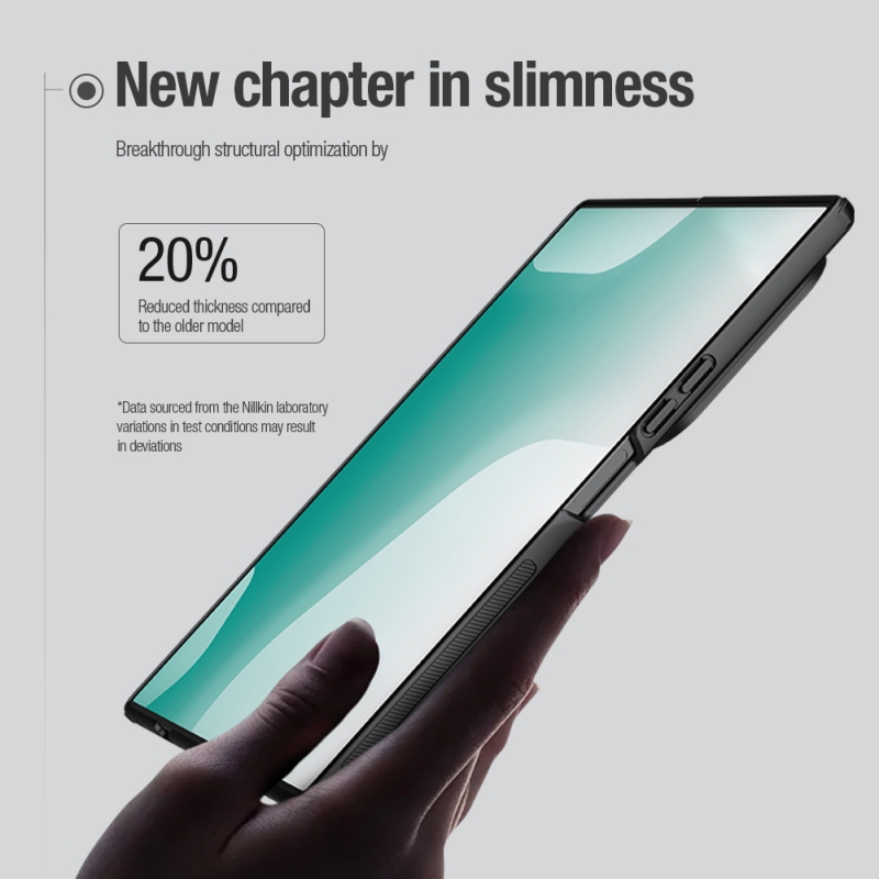 Nillkin Super Frosted FOLD mágneses tolltartóval ellátott hátsó tok a Samsung Galaxy Z Fold 8 Ultra-hoz, átlátszó fekete