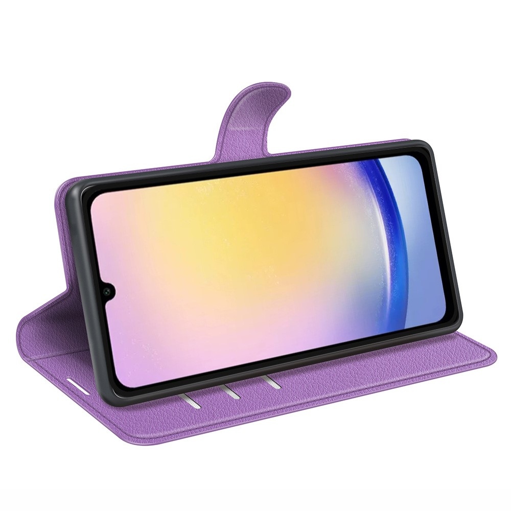 Litchi könyv tok Samsung Galaxy A26 5G - lila
