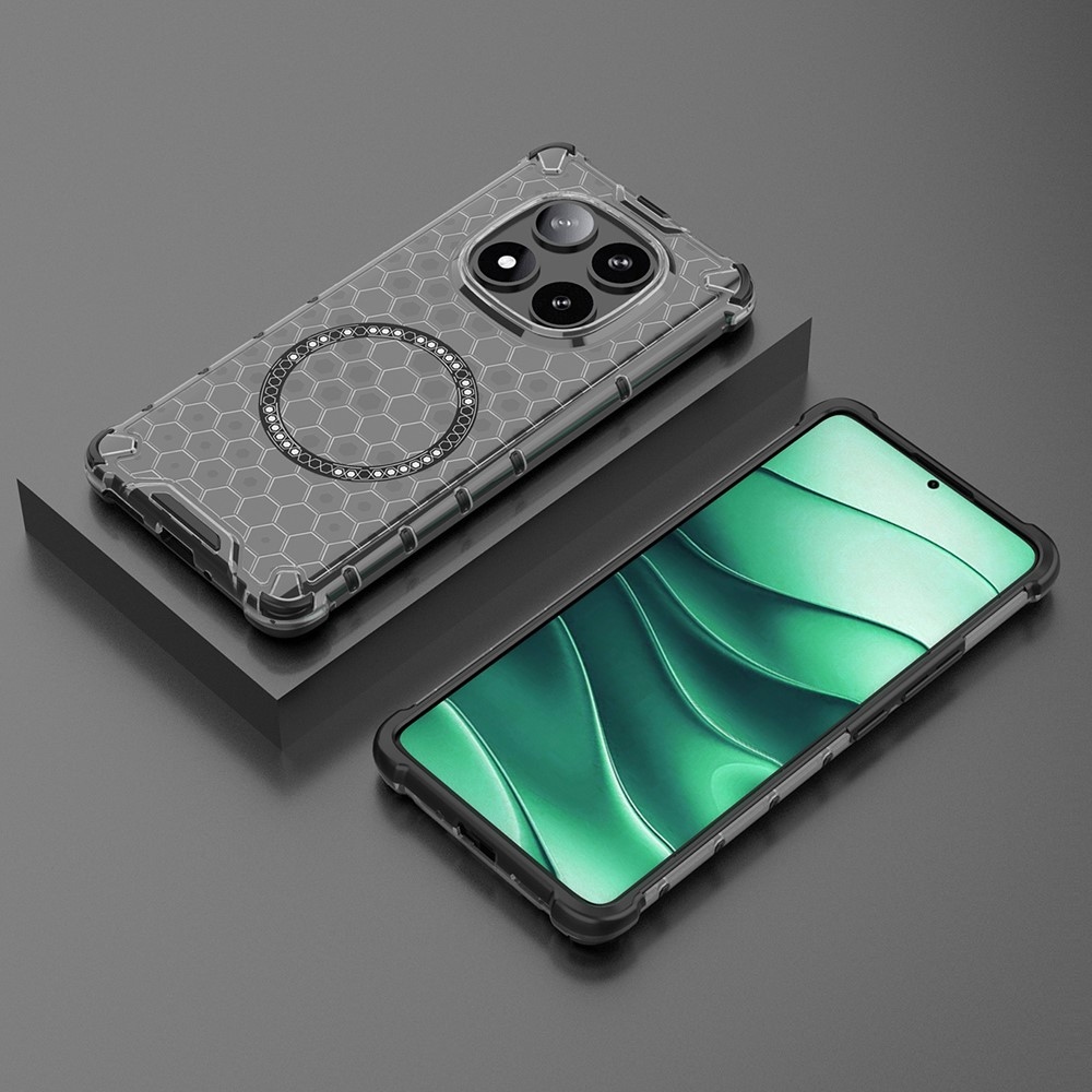 Mézédes, tartós védőburkolat MagSafe-vel a Xiaomi Redmi Note 14 Pro 5G/Poco X7 5G számára - szürke