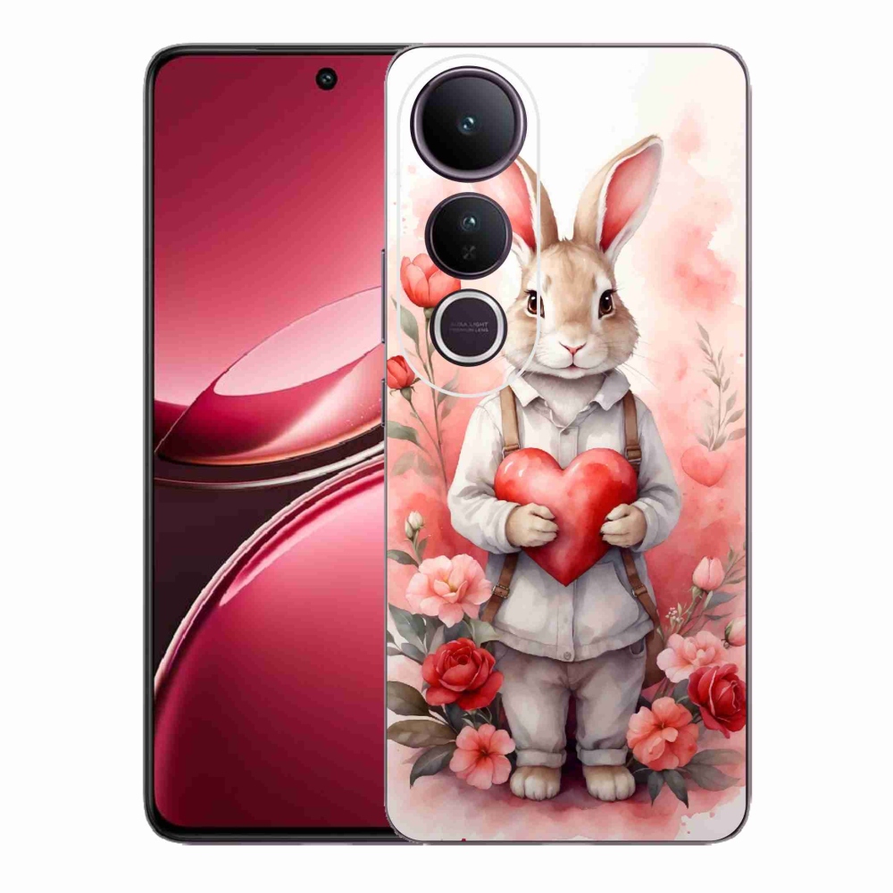 Gél borítás mmCase a Vivo V50 Lite 4G/5G - nyúl szívvel