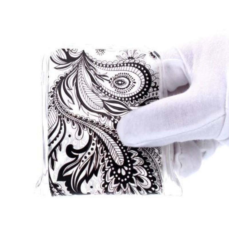 Zselés héjborítás Huawei Y5 (2019) - fekete virág