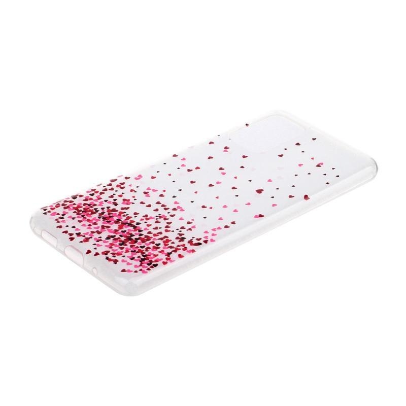 Zselés tok a mobil Samsung Galaxy S20 Ultra készülékhez - színes szívek