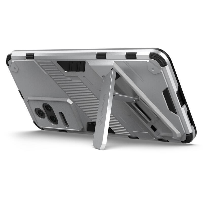 Héjálló hibrid borítás csuklós állvánnyal a Xiaomi Poco F4 5G-hez - fehér