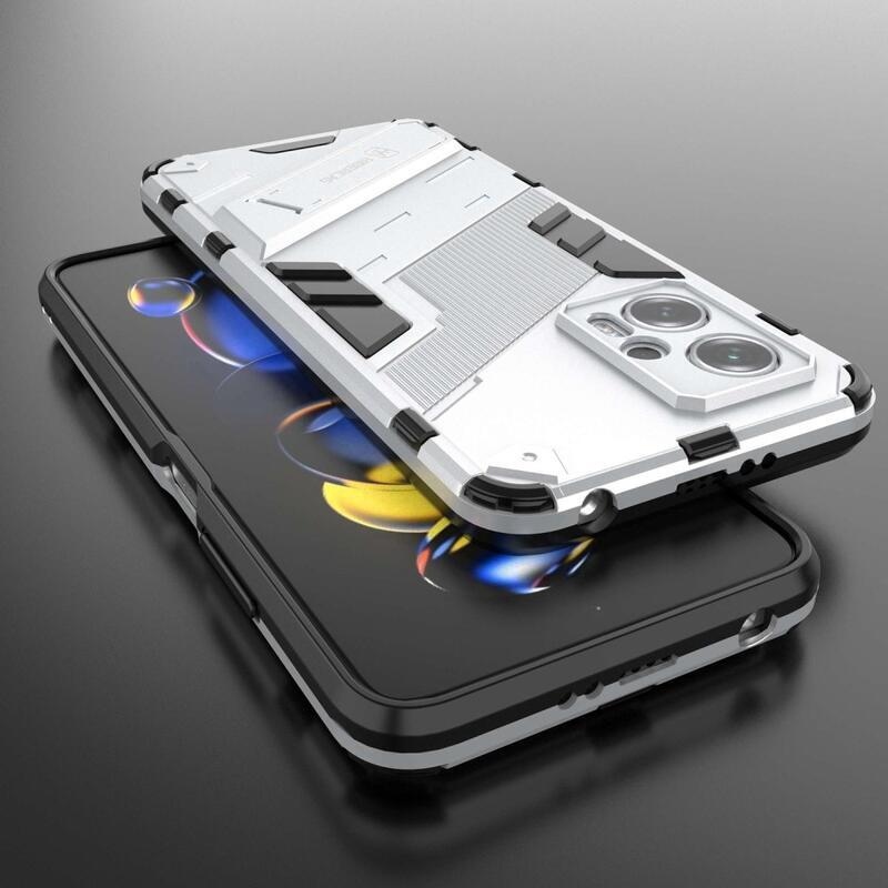 Héjálló hibrid borítás csuklós állvánnyal a Xiaomi Poco X4 GT 5G-hez - fehér