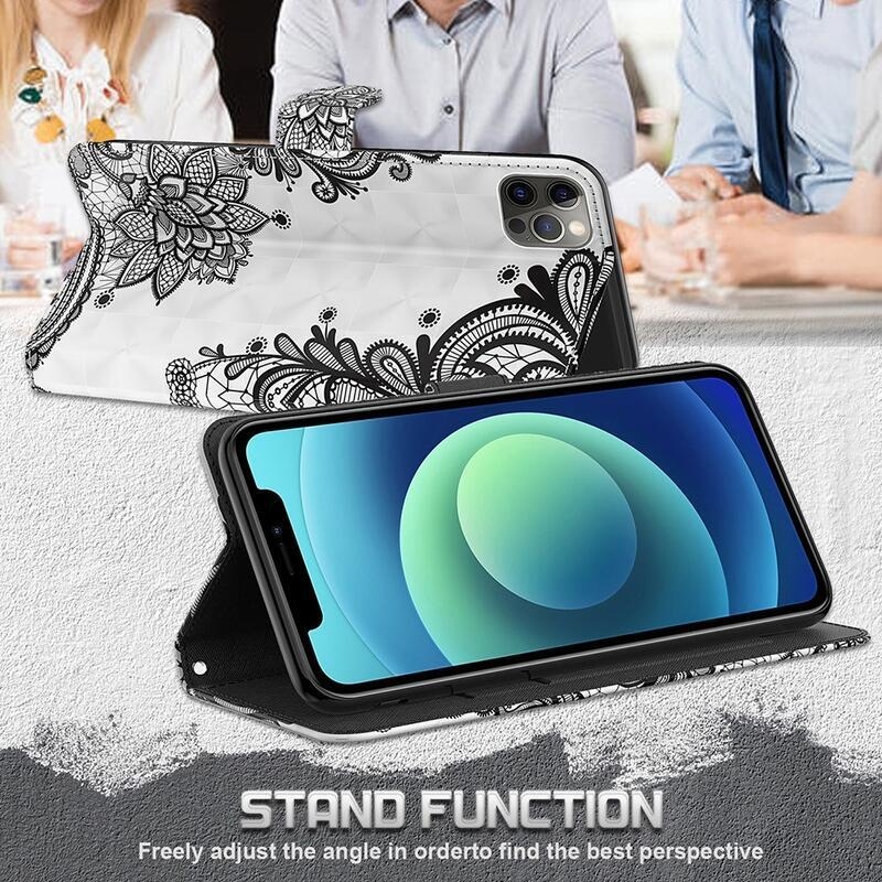 Nyomtatás pénztárca tok Xiaomi Redmi Note 10 4G/Redmi Note 10S/Poco M5s - csipke virág