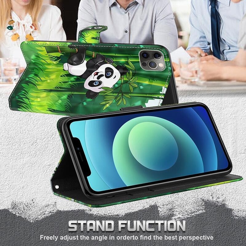 Nyomtatott pénztárca tok Xiaomi Redmi Note 10 4G/Redmi Note 10S/Poco M5s - panda a bambuszon