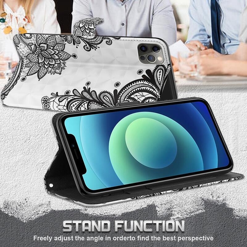 Nyomtatás pénztárca tok Xiaomi Redmi Note 10 5G/Poco M3 Pro 4G/5G - csipke virág