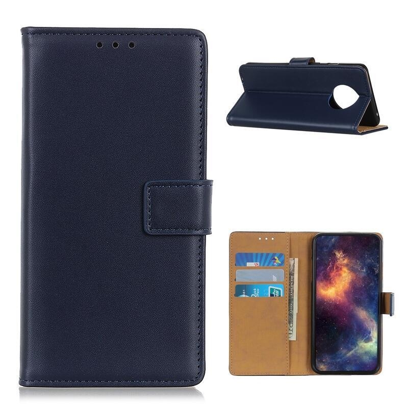 Shell PU bőr pénztárca tok Xiaomi Redmi Note 9T 5G-hez - kék