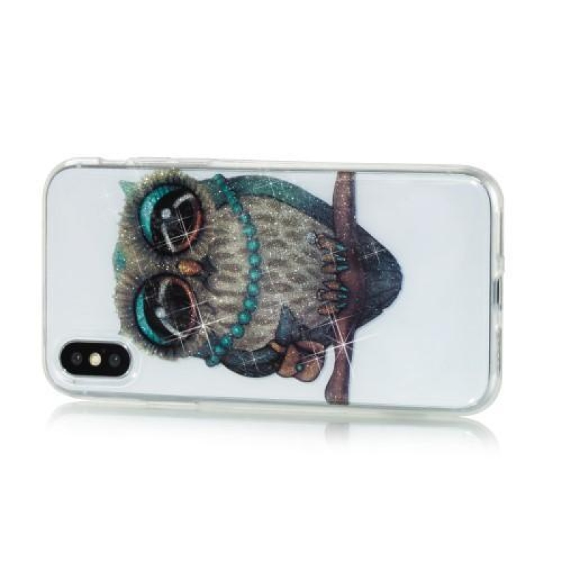 Shine zselés tok iPhone X készülékhez - bagoly