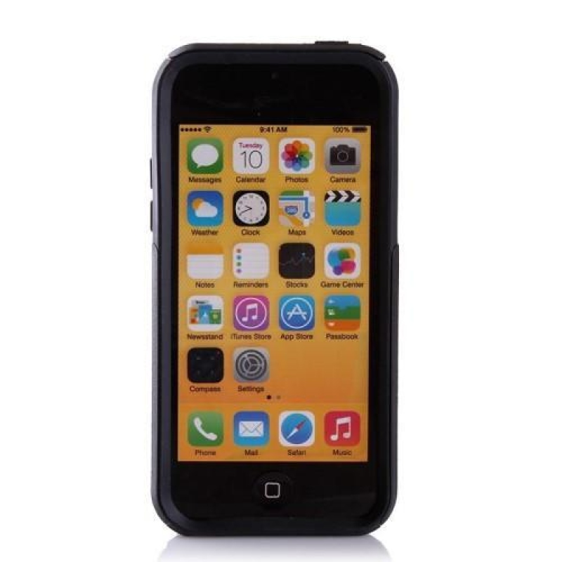 Sokkoló hibrid tartós tok iPhone 5C készülékhez - fekete