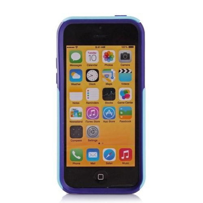 Sokkoló hibrid tartós tok iPhone 5C készülékhez - világoskék