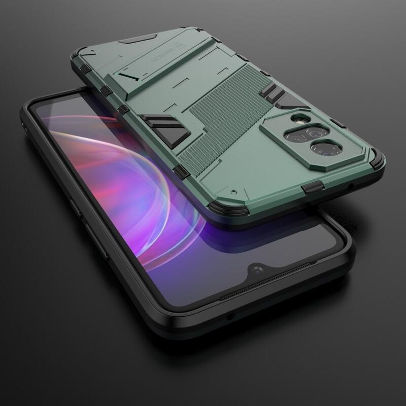 Ütésálló hibrid borítás Vivo V21 4G/5G készülékhez - zöld