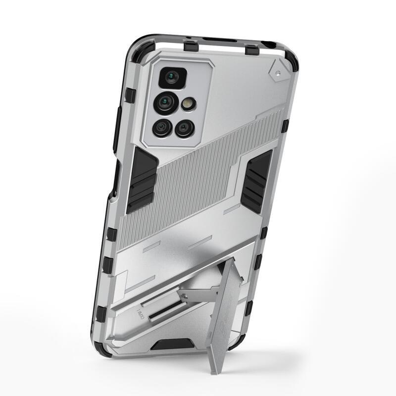 Ütésálló hibrid borító csuklós állvánnyal Xiaomi Redmi 10/Redmi 10 (2022) - fehér