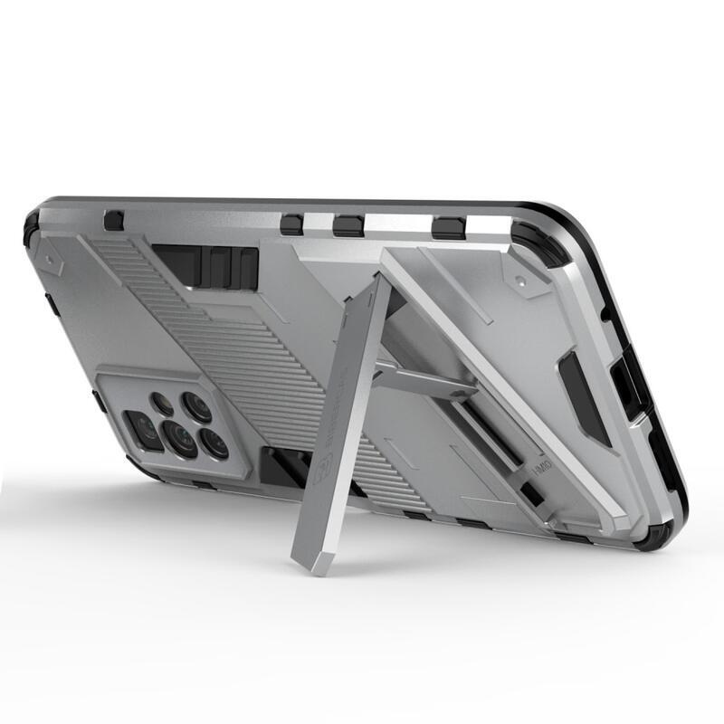 Ütésálló hibrid borító csuklós állvánnyal Xiaomi Redmi 10/Redmi 10 (2022) - fehér