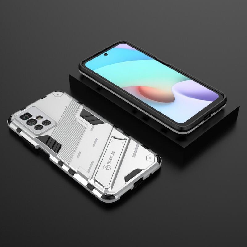 Ütésálló hibrid borító csuklós állvánnyal Xiaomi Redmi 10/Redmi 10 (2022) - fehér