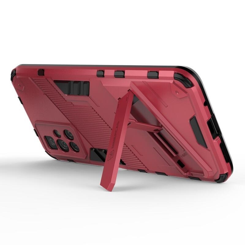 Ütésálló hibrid borító csuklós állvánnyal Xiaomi Redmi 10/Redmi 10 (2022) - rózsaszínű