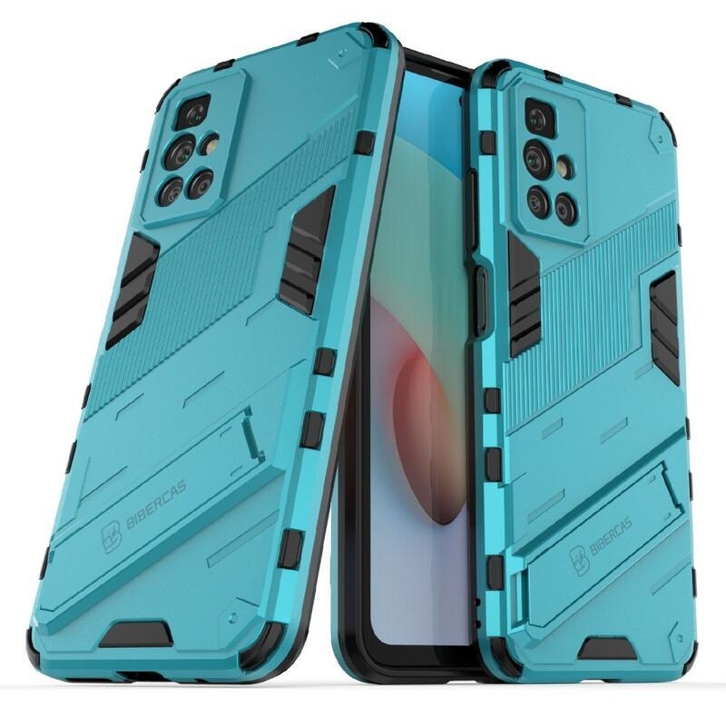 Ütésálló hibrid borító csuklós állvánnyal Xiaomi Redmi 10/Redmi 10 (2022) - világoskék színű