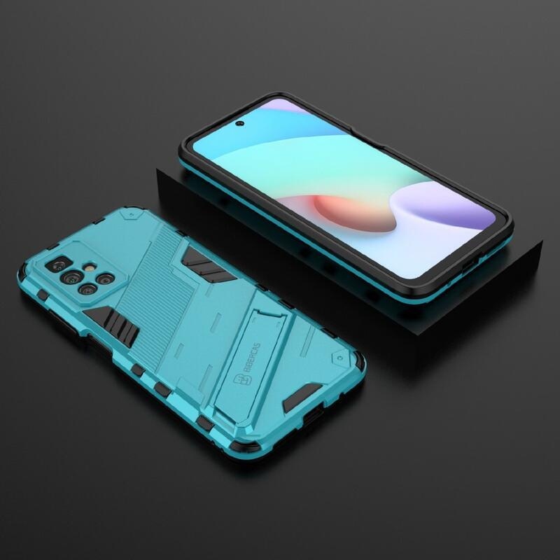 Ütésálló hibrid borító csuklós állvánnyal Xiaomi Redmi 10/Redmi 10 (2022) - világoskék színű