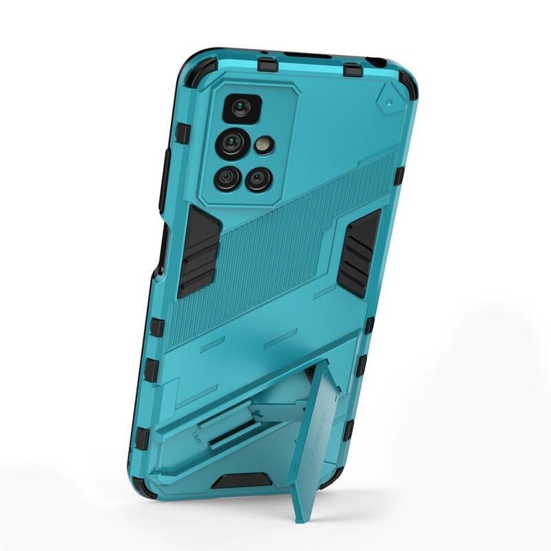 Ütésálló hibrid borító csuklós állvánnyal Xiaomi Redmi 10/Redmi 10 (2022) - világoskék színű