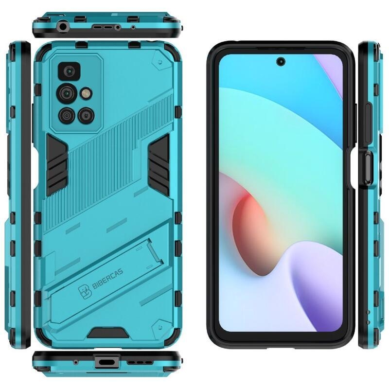 Ütésálló hibrid borító csuklós állvánnyal Xiaomi Redmi 10/Redmi 10 (2022) - világoskék színű