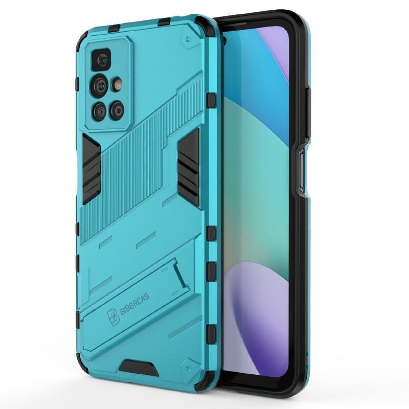 Ütésálló hibrid borító csuklós állvánnyal Xiaomi Redmi 10/Redmi 10 (2022) - világoskék színű