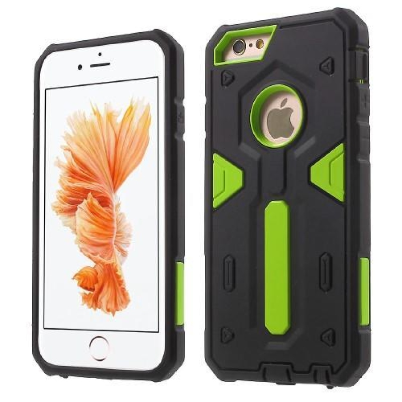 Ütésálló hibrid tok iPhone 6 Plus és 6s Plus készülékhez - zöld színű