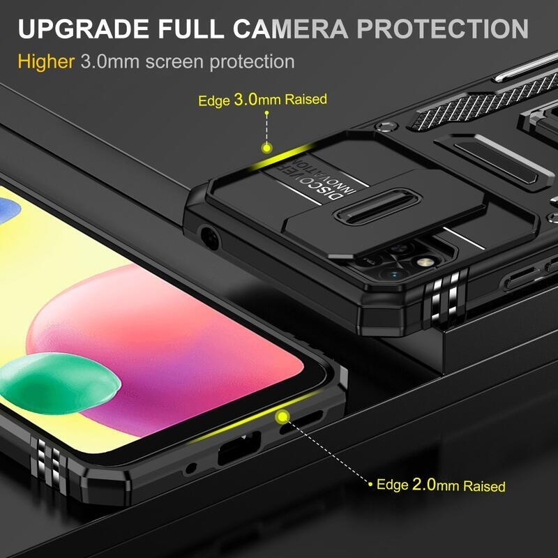 Sokkoló visszahúzható hibrid borítás Xiaomi Redmi 10A-hoz - fekete