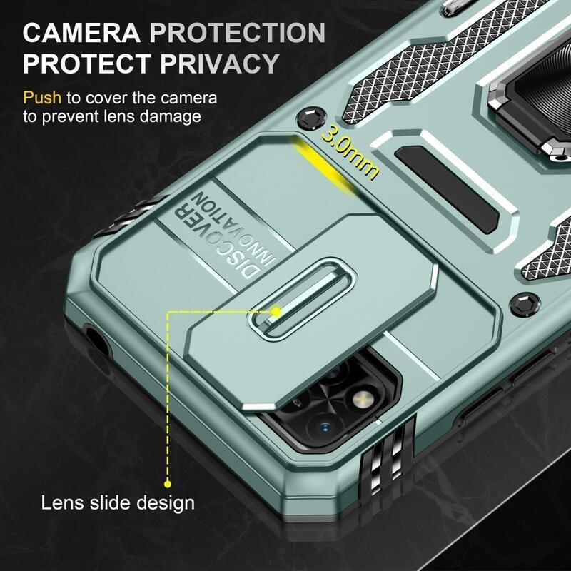 Sokkoló visszahúzható hibrid borítás Xiaomi Redmi 10A - zöld