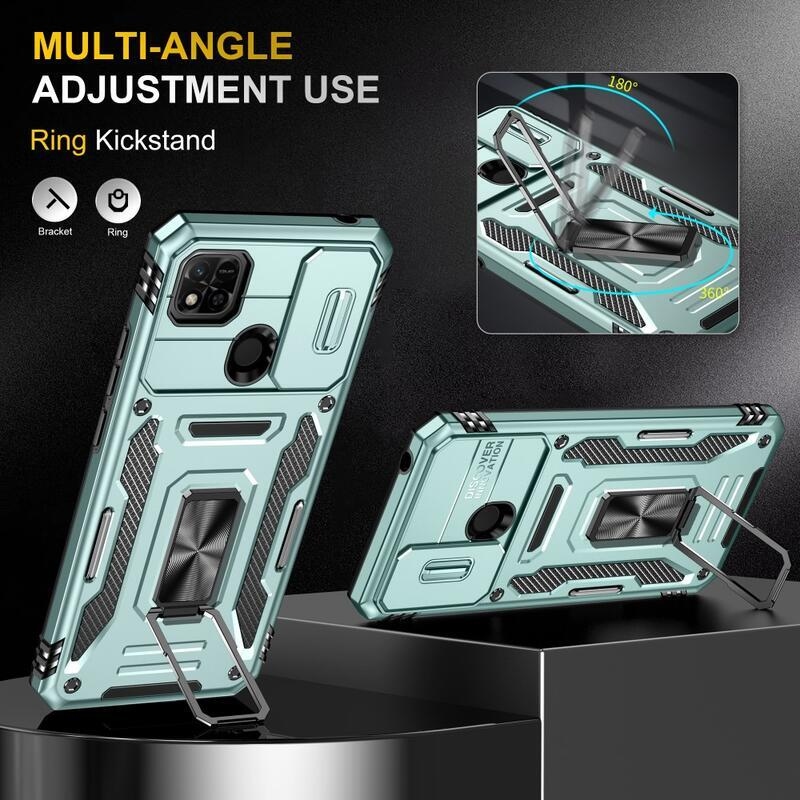 Sokkoló visszahúzható hibrid borítás Xiaomi Redmi 10A - zöld