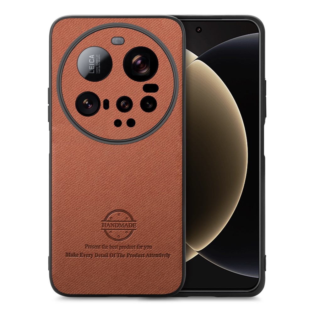 Kézzel készített zselés tok műbőrrel Xiaomi 15 Ultra - barna