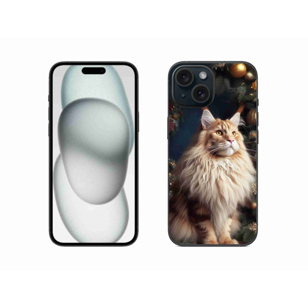 Zselés borítás mmCase iPhone 15 készülékhez - macska a fánál