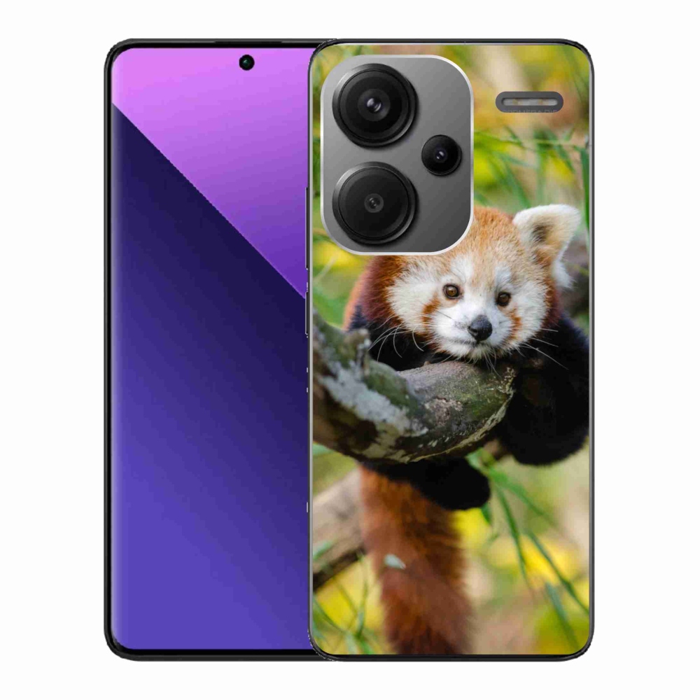 Gél borítás mmCase a Xiaomi Redmi Note 13 Pro+ 5G számára - panda piros