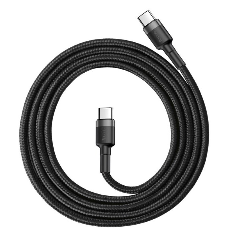 Baseus CATKLF-GG1 USB-C 60W 1m szürke/fekete kábeltok kábel