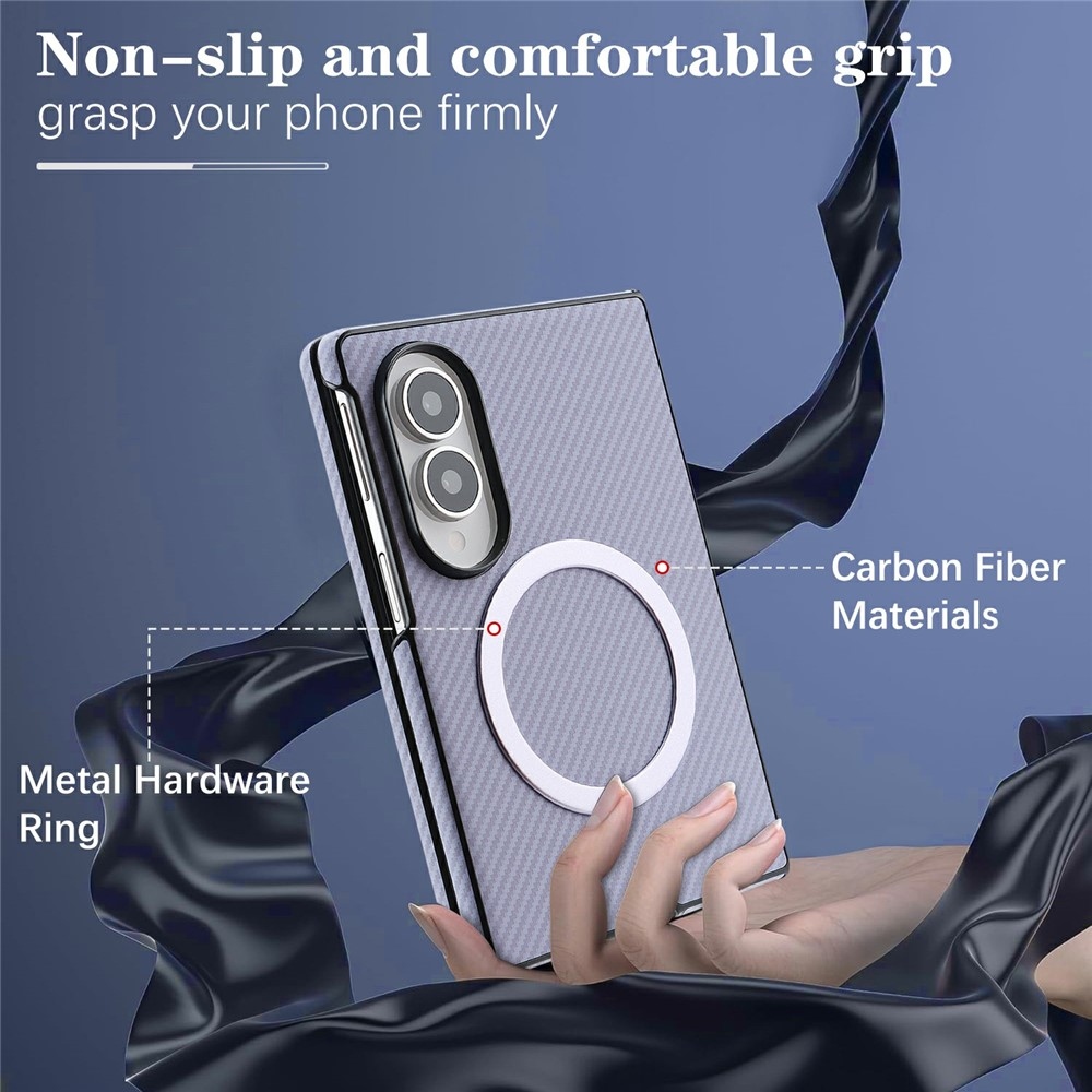 MagSafe-kompatibilis, műbőr bevonatú tok a Samsung Galaxy Z Fold8 5G-hez – lila