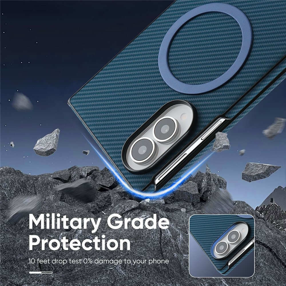 MagSafe-kompatibilis, műbőr borítású tok a Samsung Galaxy Z Fold8 5G-hez – kék