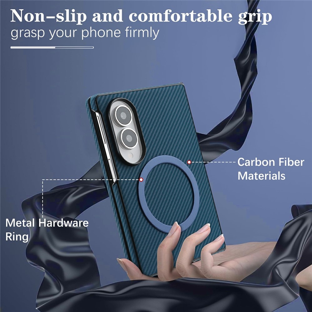 MagSafe-kompatibilis, műbőr borítású tok a Samsung Galaxy Z Fold8 5G-hez – kék