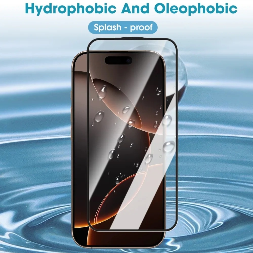 Silk teljes felületű edzett üveg az iPhone 18 Pro/17 Pro mobiltelefonhoz, felhelyező kerettel