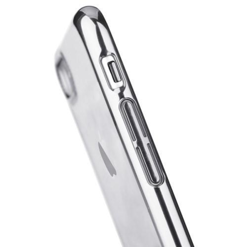 Selymes Swarovski kristály műanyag tok iPhone 8 Plus és iPhone 7 Plus készülékhez - ezüst színben